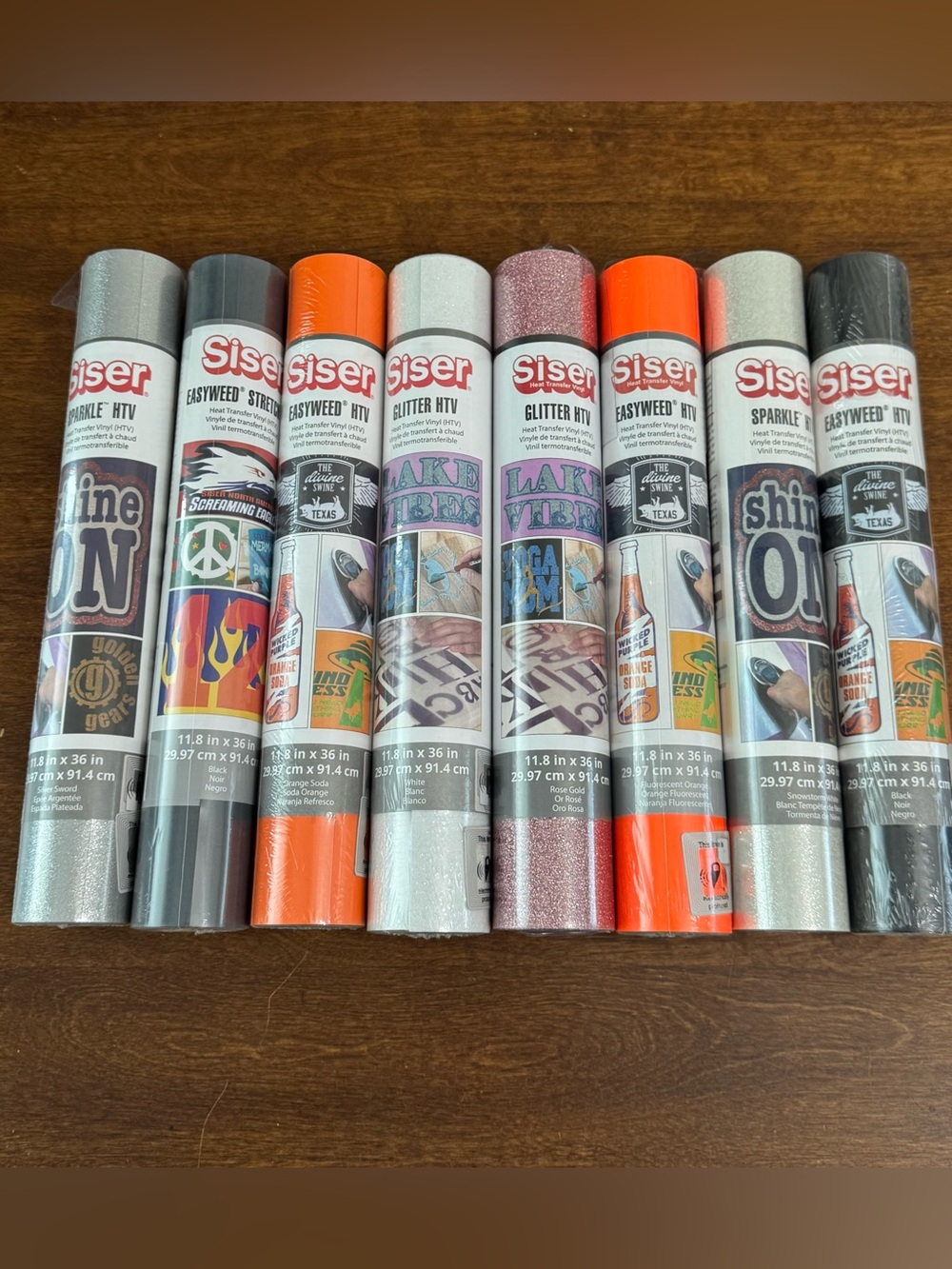 NWT, Lot of 8, Siser, HTV, Heat Transfer Vinyl Rolls, Bulk, Crafting, Cricut